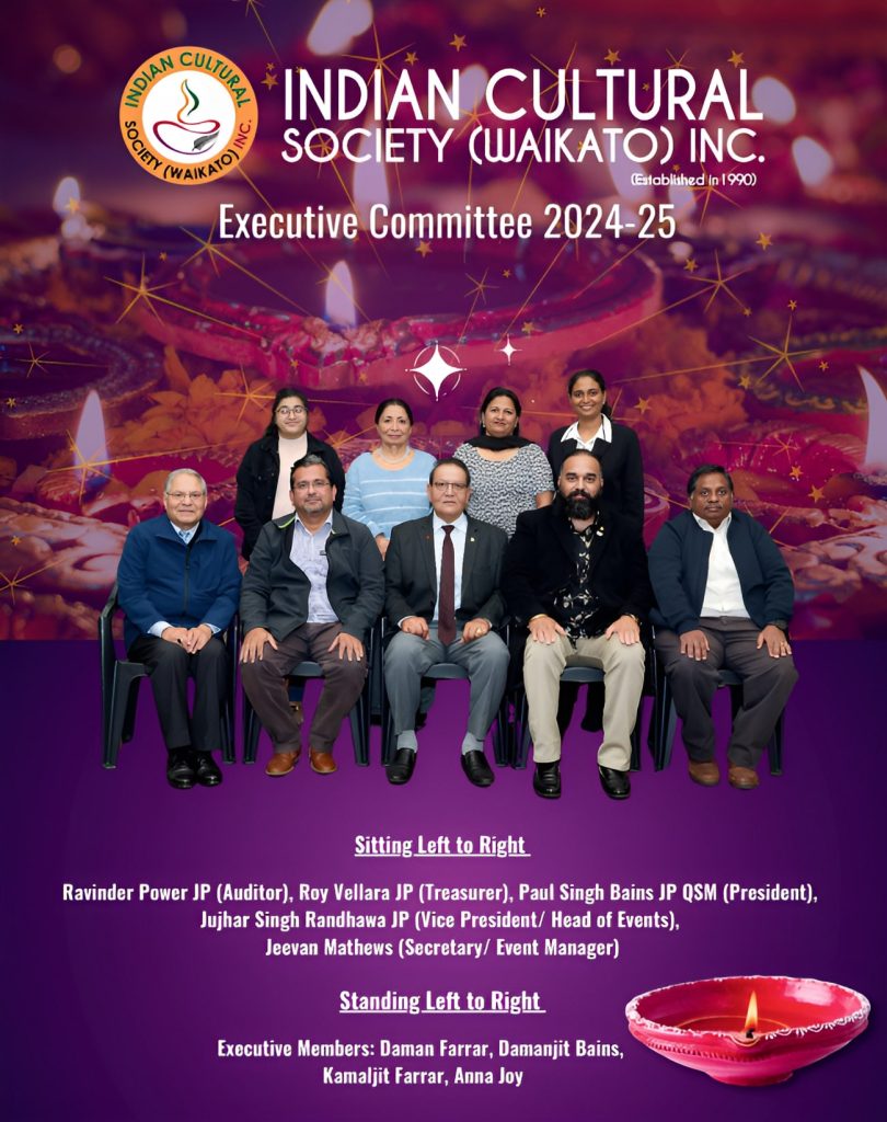 indian-cultural-society-waikato-executive-committee-nz-2024-25